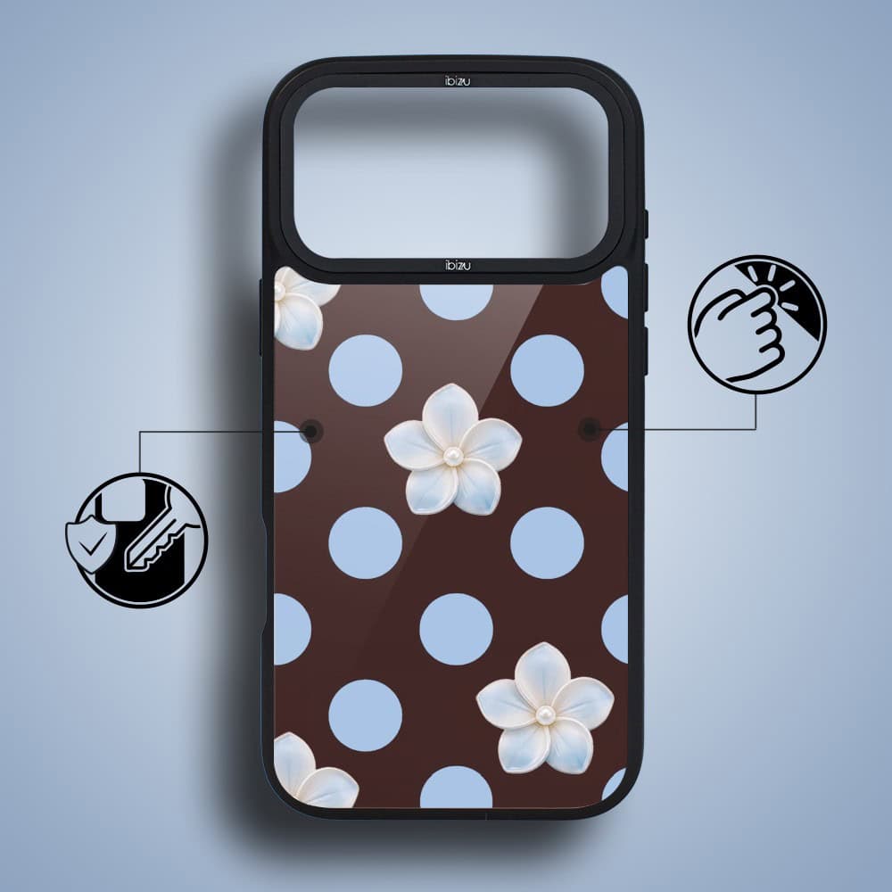 etui do iphone 18 pro ibizu dropguard matt z magsafe, bella fantasia, kwiat w czekoladzie