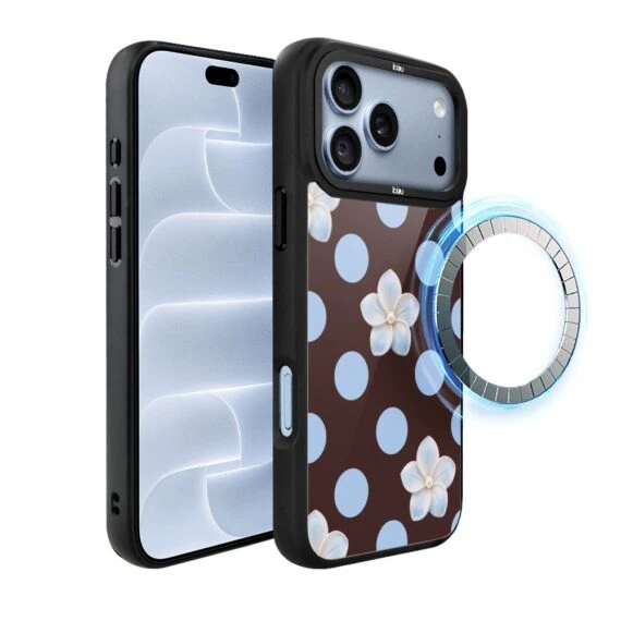 etui do iphone 18 pro ibizu dropguard matt z magsafe, bella fantasia, kwiat w czekoladzie