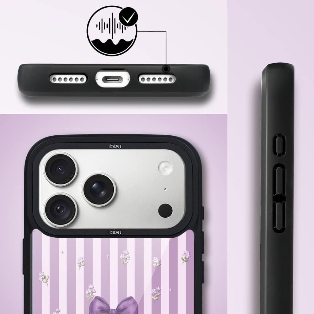 etui do iphone 18 pro ibizu dropguard matt z magsafe, bella fantasia, lawendowa kokarda