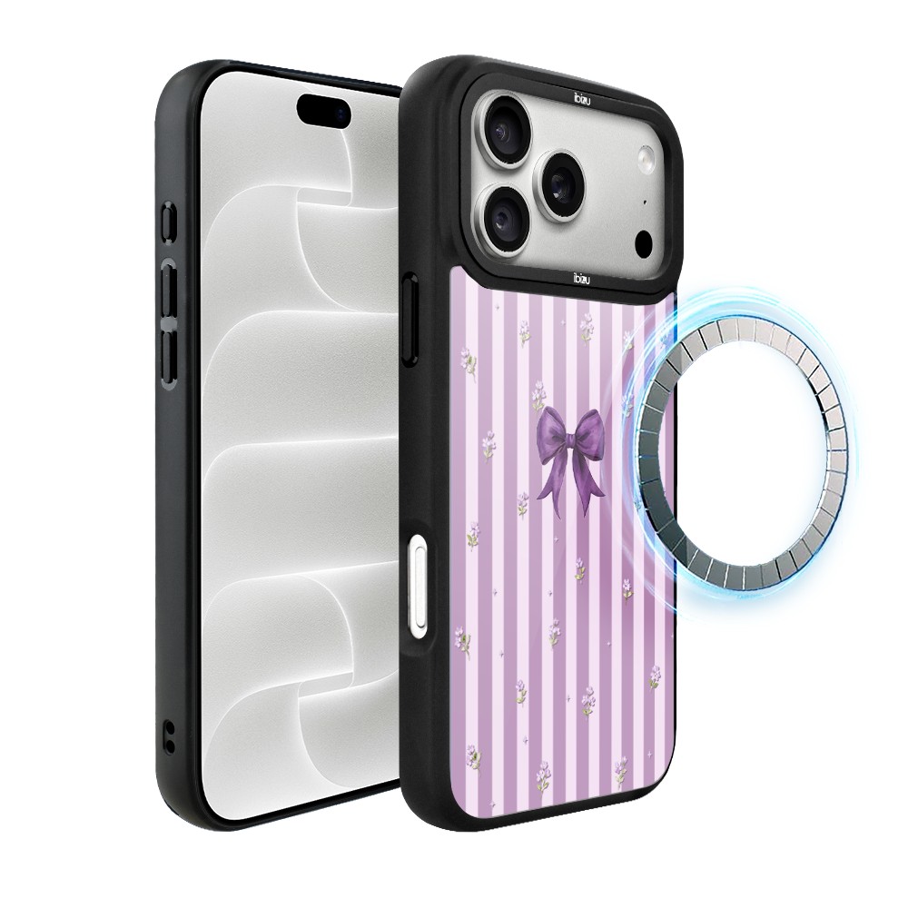 etui do iphone 18 pro ibizu dropguard matt z magsafe, bella fantasia, lawendowa kokarda