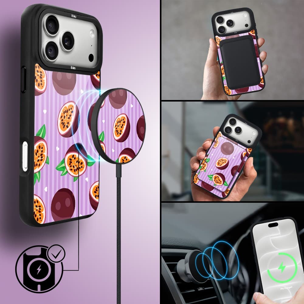 etui do iphone 18 pro ibizu dropguard matt z magsafe, bella fantasia, marakujowy zawrót