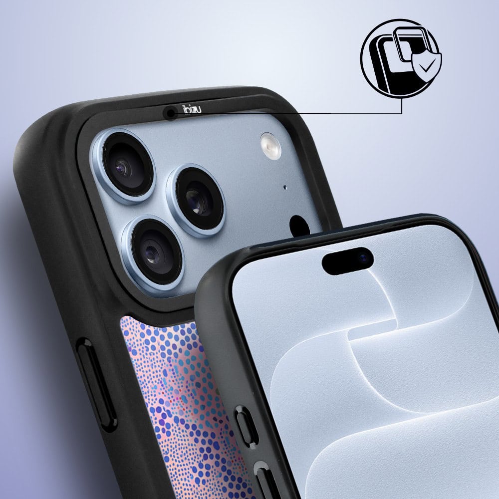 etui do iphone 18 pro ibizu dropguard matt z magsafe, bella fantasia, mozaikowa żyrafa