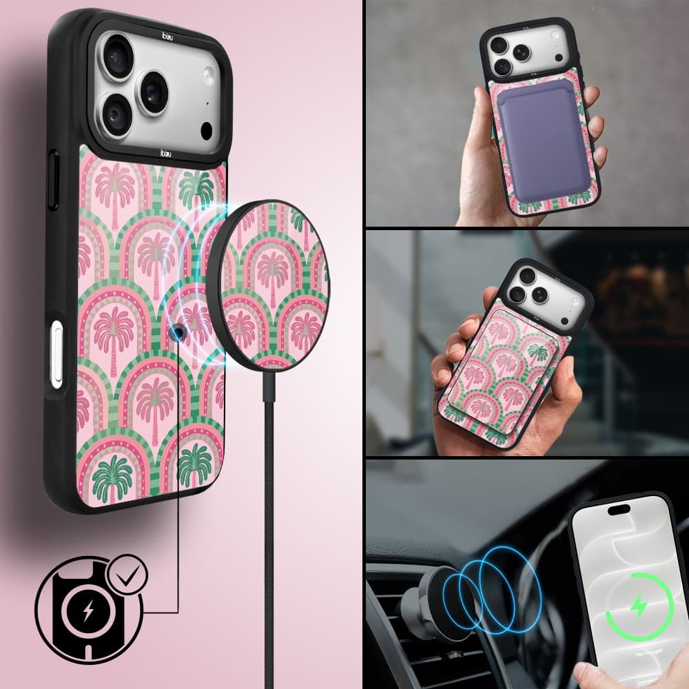 etui do iphone 18 pro ibizu dropguard matt z magsafe, bella fantasia, palmy na capri