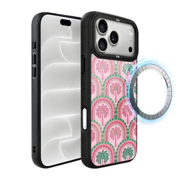 Etui do iPhone 18 Pro Max IBIZU DropGuard Matt z MagSafe, Bella Fantasia, Palmy na Capri