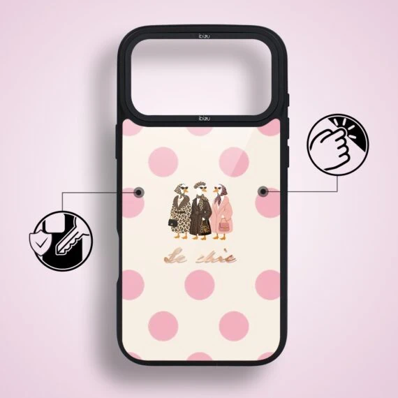 etui do iphone 18 pro ibizu dropguard matt z magsafe, bella fantasia, paryskie groszki