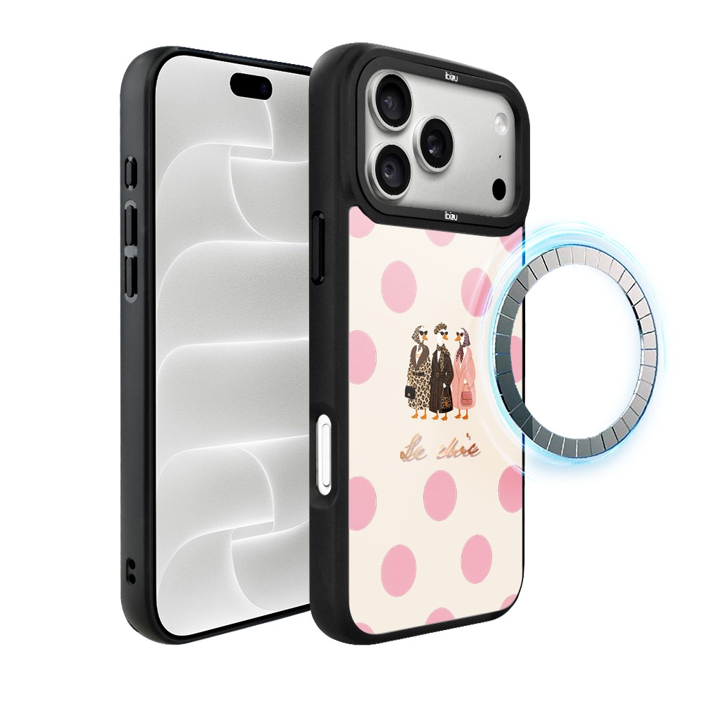 etui do iphone 18 pro ibizu dropguard matt z magsafe, bella fantasia, paryskie groszki