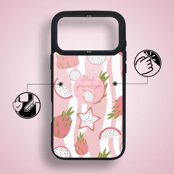 etui do iphone 18 pro ibizu dropguard matt z magsafe, bella fantasia, różowa pitaja