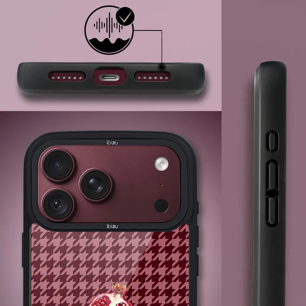 etui do iphone 18 pro ibizu dropguard matt z magsafe, bella fantasia, rubinowy granat