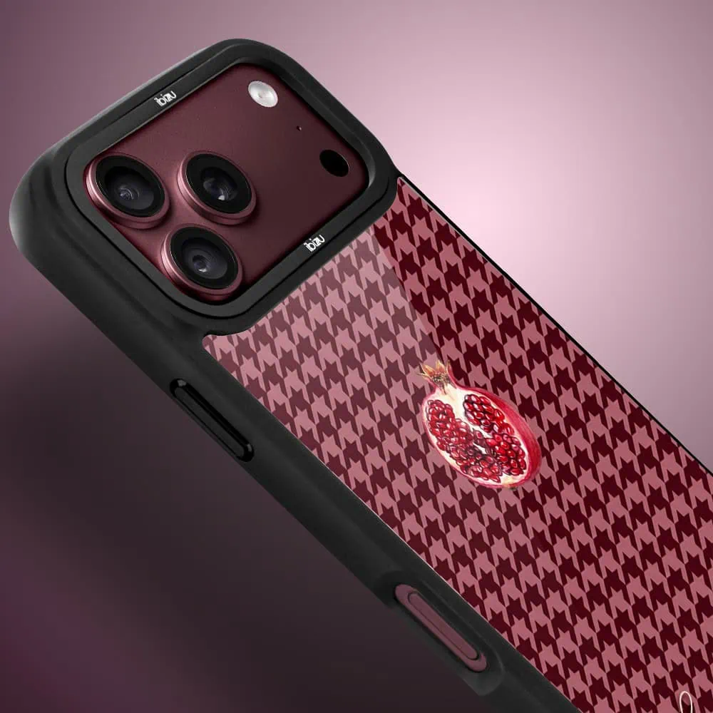 etui do iphone 18 pro ibizu dropguard matt z magsafe, bella fantasia, rubinowy granat