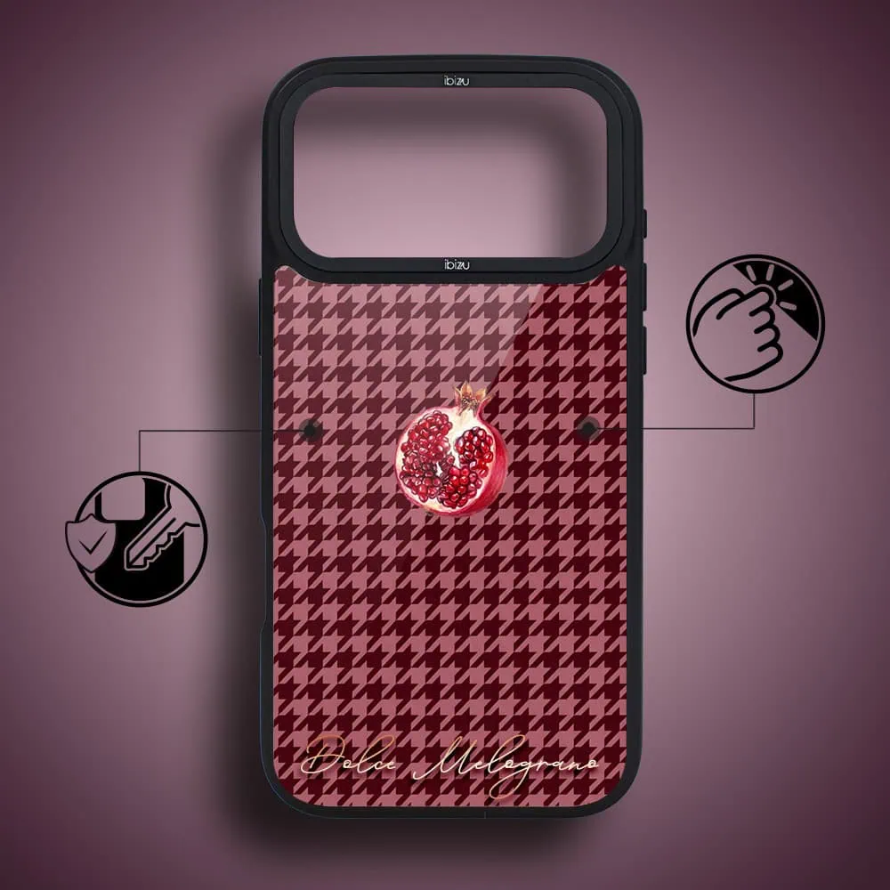 etui do iphone 18 pro ibizu dropguard matt z magsafe, bella fantasia, rubinowy granat