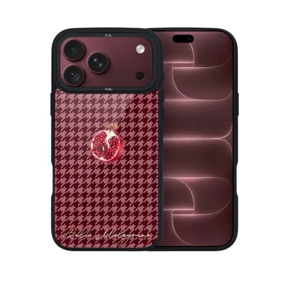 etui do iphone 18 pro ibizu dropguard matt z magsafe, bella fantasia, rubinowy granat