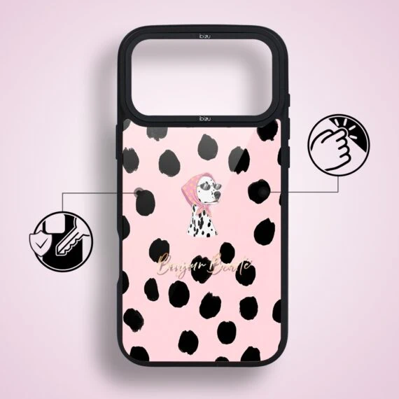 etui do iphone 18 pro ibizu dropguard matt z magsafe, bella fantasia, słodki dalmatyńczyk