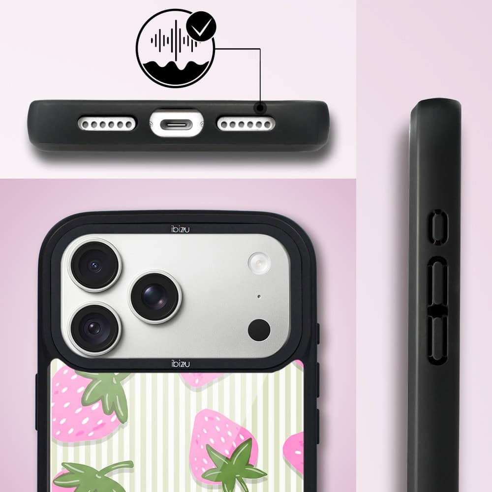 etui do iphone 18 pro ibizu dropguard matt z magsafe, bella fantasia, truskawkowa łąka