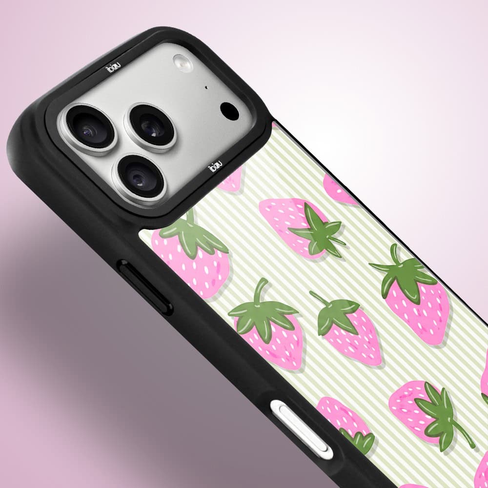etui do iphone 18 pro ibizu dropguard matt z magsafe, bella fantasia, truskawkowa łąka