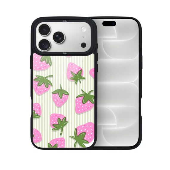 etui do iphone 18 pro ibizu dropguard matt z magsafe, bella fantasia, truskawkowa łąka