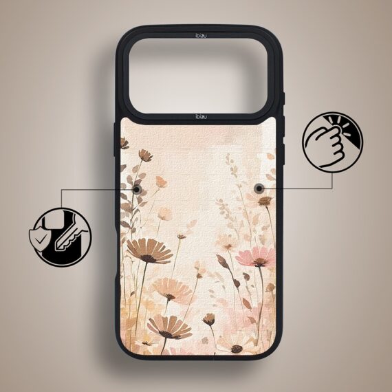 etui do iphone 18 pro ibizu dropguard matt z magsafe, boho, kwiatowa łąka