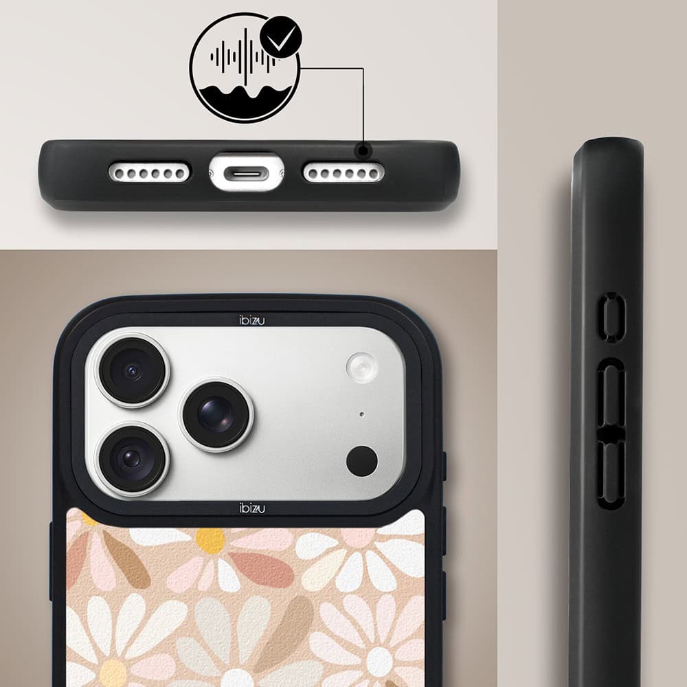 etui do iphone 18 pro ibizu dropguard matt z magsafe, boho, kwiaty vintage