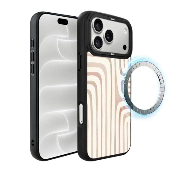 etui do iphone 18 pro ibizu dropguard matt z magsafe, boho, piaskowy labirynt