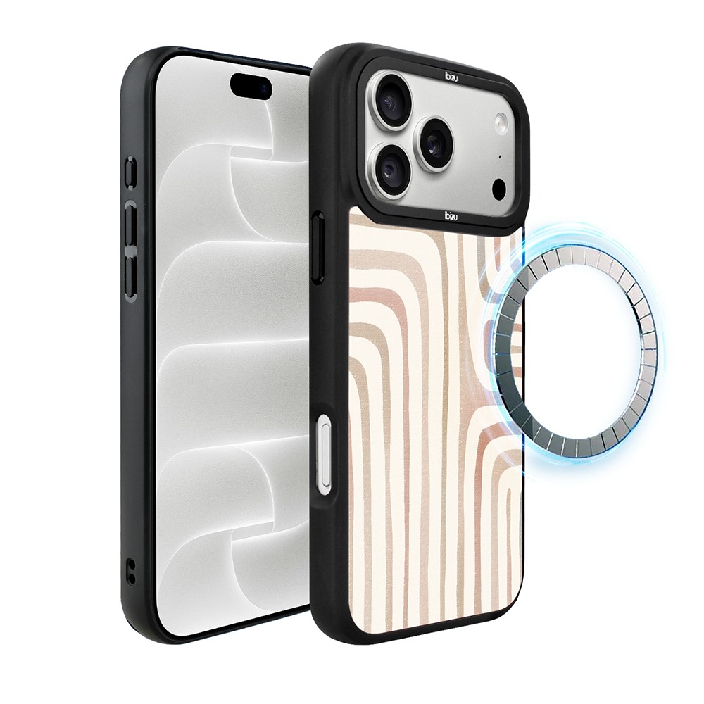 etui do iphone 18 pro ibizu dropguard matt z magsafe, boho, piaskowy labirynt
