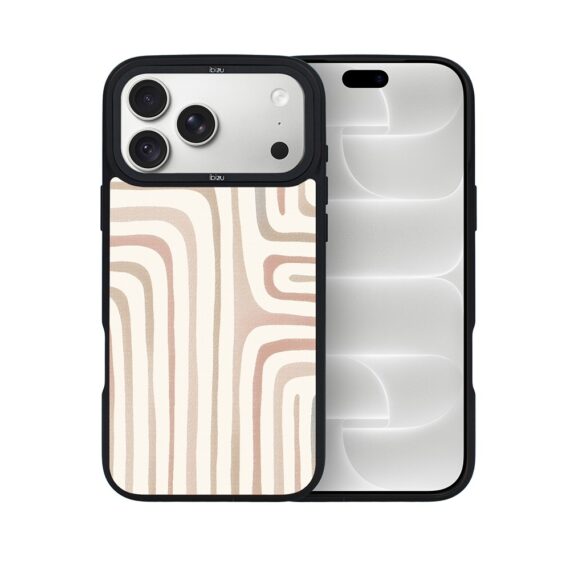 etui do iphone 18 pro ibizu dropguard matt z magsafe, boho, piaskowy labirynt