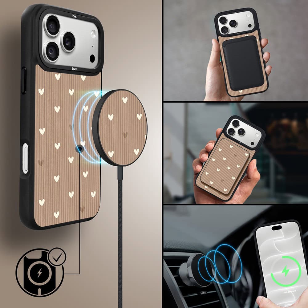 Etui do iPhone 18 Pro IBIZU DropGuard Matt z MagSafe, Boho, Pudrowe serca Matt 18 Pro i 18 Pro Max-4 etui do iphone 18 pro ibizu dropguard matt z magsafe, boho, pudrowe serca