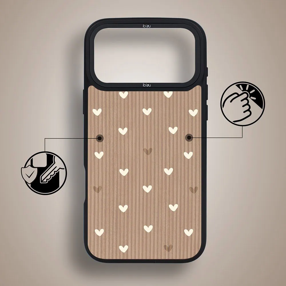 Etui do iPhone 18 Pro IBIZU DropGuard Matt z MagSafe, Boho, Pudrowe serca Matt 18 Pro i 18 Pro Max-5 etui do iphone 18 pro ibizu dropguard matt z magsafe, boho, pudrowe serca