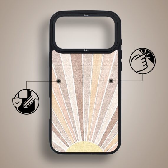 etui do iphone 18 pro ibizu dropguard matt z magsafe, boho, wschód słońca