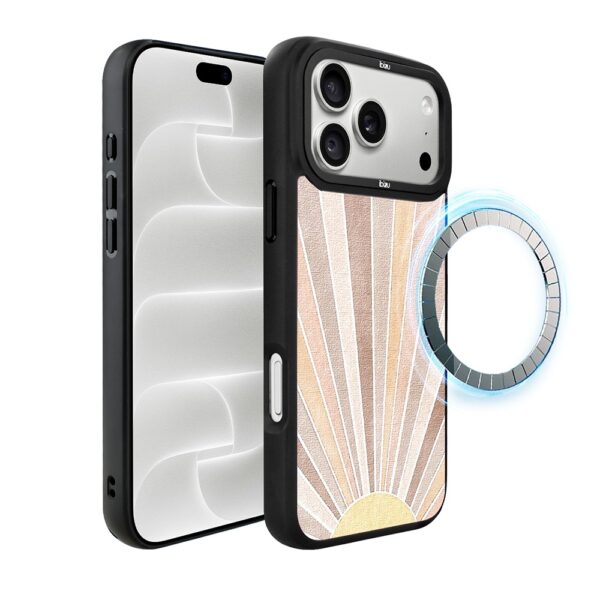 Etui do iPhone 18 Pro Max IBIZU DropGuard Matt z MagSafe, Boho, Wschód słońca