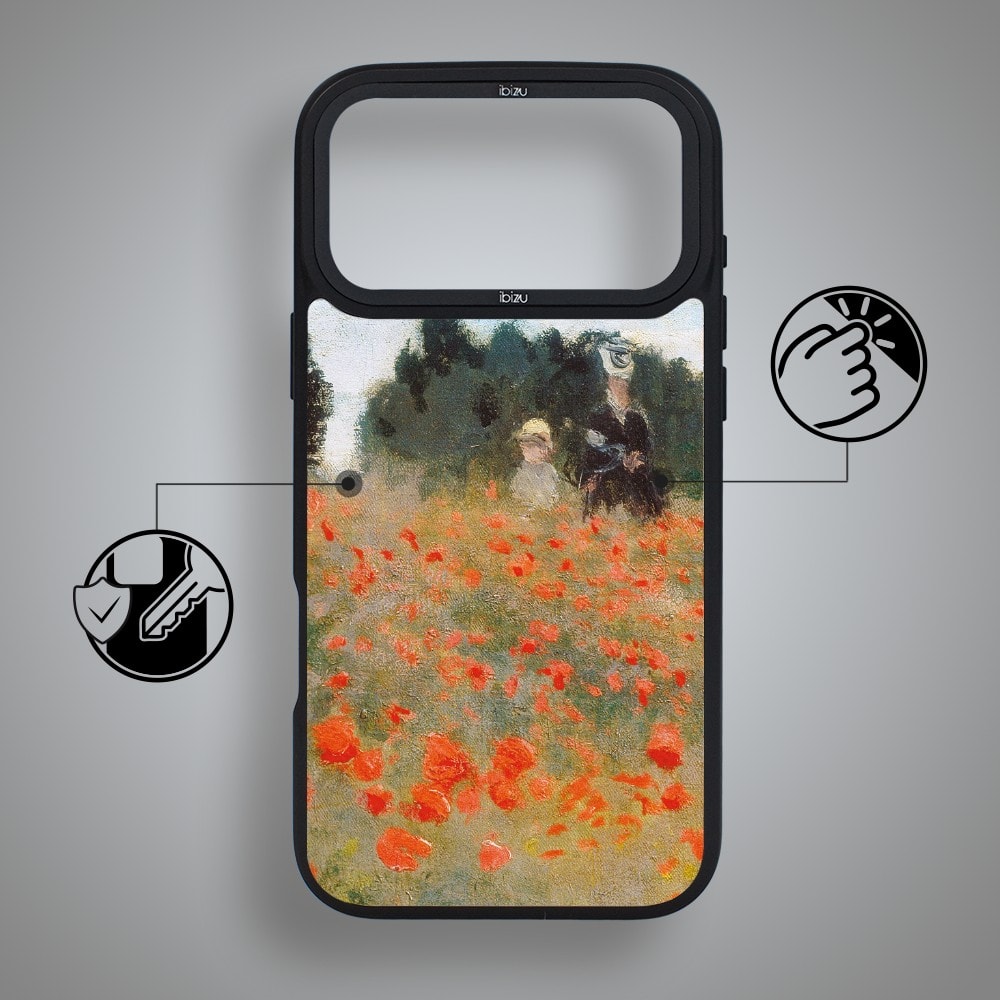 etui do iphone 18 pro ibizu dropguard matt z magsafe, claude monet, pole maków