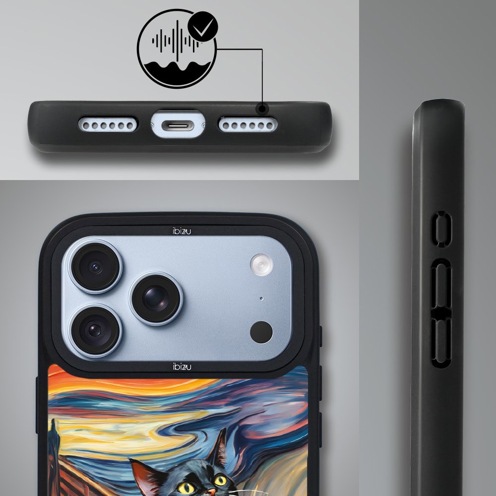 etui do iphone 18 pro ibizu dropguard matt z magsafe, edvard munch, krzyk kota