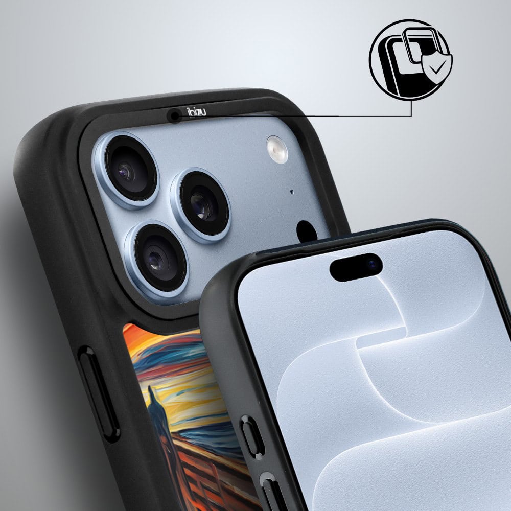 etui do iphone 18 pro ibizu dropguard matt z magsafe, edvard munch, krzyk kota