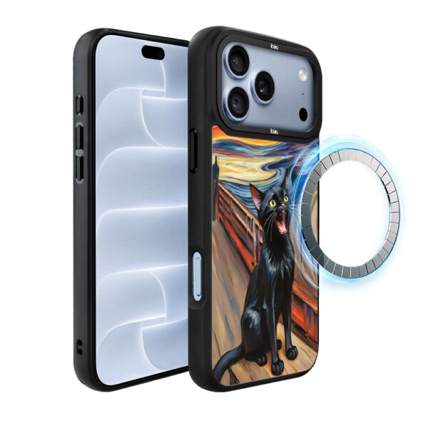 Etui do iPhone 18 Pro Max IBIZU DropGuard Matt z MagSafe, Edvard Munch, krzyk kota