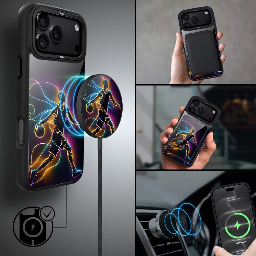 Etui do iPhone 18 Pro IBIZU DropGuard Matt z MagSafe, #ElectroMove, Duch Koszykówki Matt 18 Pro i 18 Pro Max-4 etui do iphone 18 pro ibizu dropguard matt z magsafe, #electromove, duch koszykówki