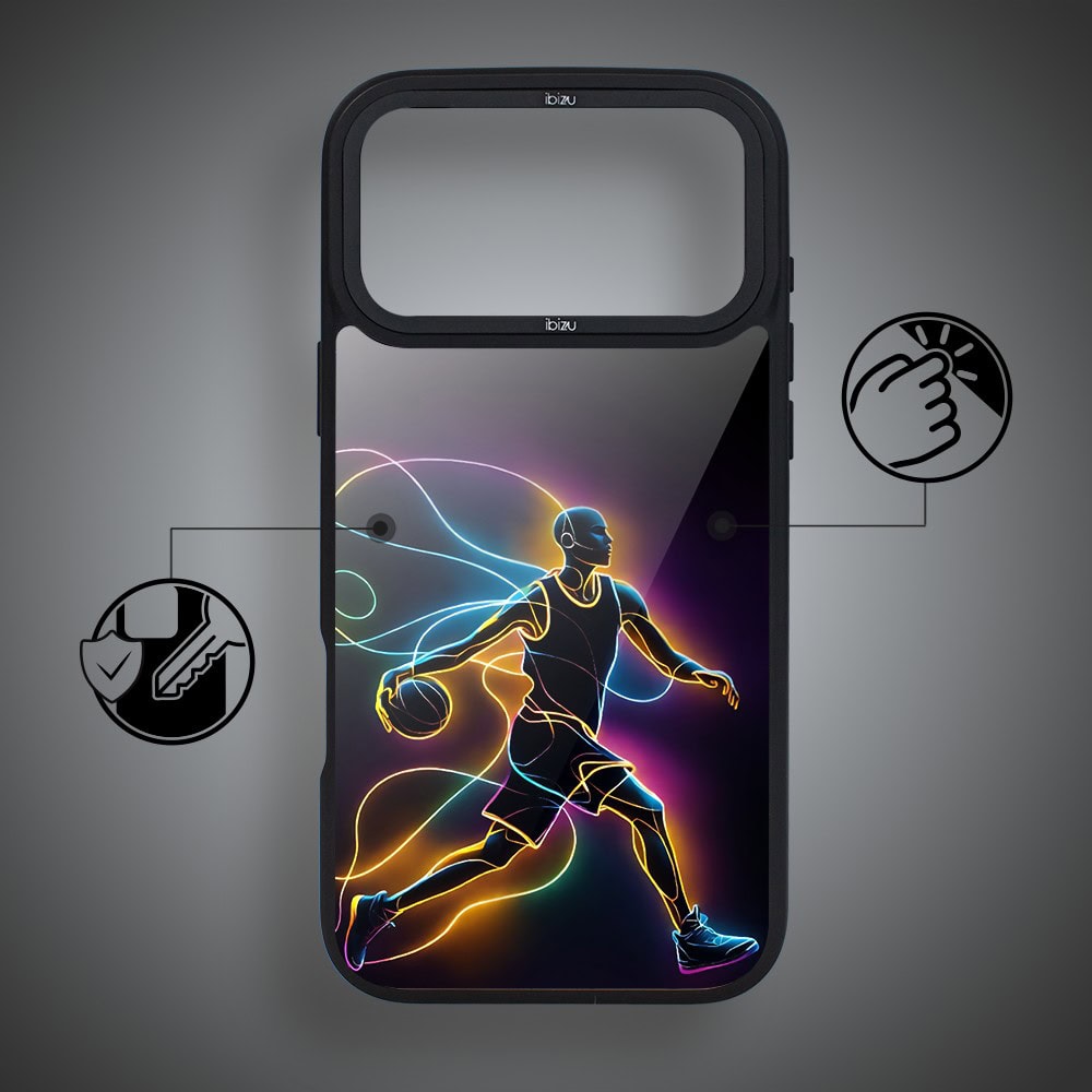Etui do iPhone 18 Pro IBIZU DropGuard Matt z MagSafe, #ElectroMove, Duch Koszykówki Matt 18 Pro i 18 Pro Max-5 etui do iphone 18 pro ibizu dropguard matt z magsafe, #electromove, duch koszykówki