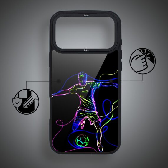 etui do iphone 18 pro ibizu dropguard matt z magsafe, #electromove, moc football'u