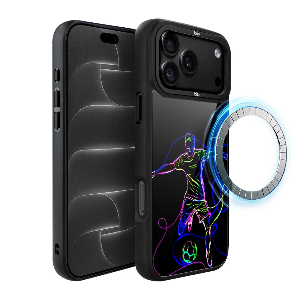 etui do iphone 18 pro ibizu dropguard matt z magsafe, #electromove, moc football'u