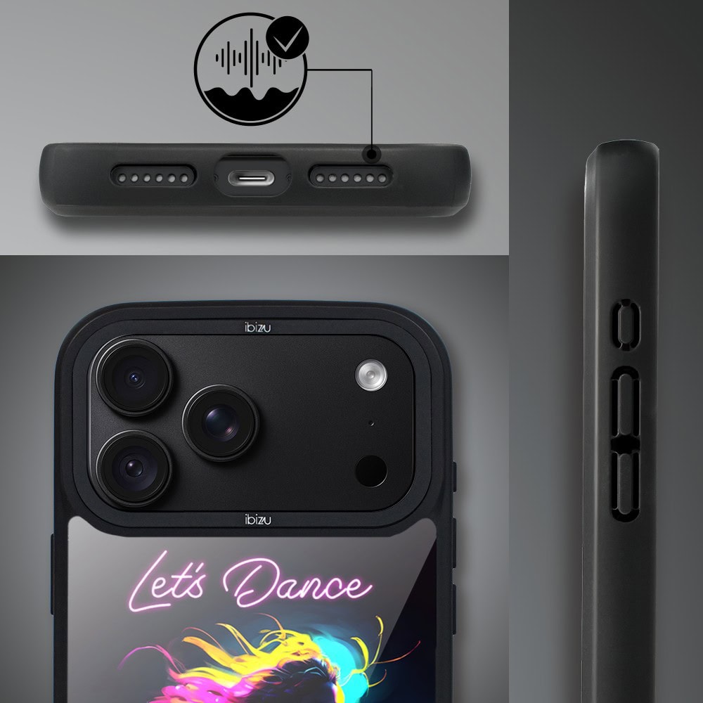 etui do iphone 18 pro ibizu dropguard matt z magsafe, #electromove, taneczny rytm