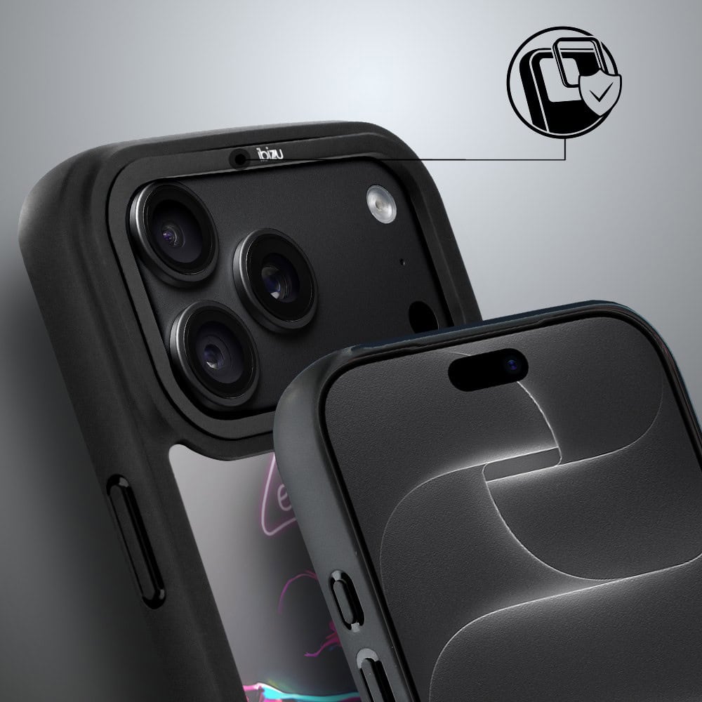 etui do iphone 18 pro ibizu dropguard matt z magsafe, #electromove, taneczny rytm
