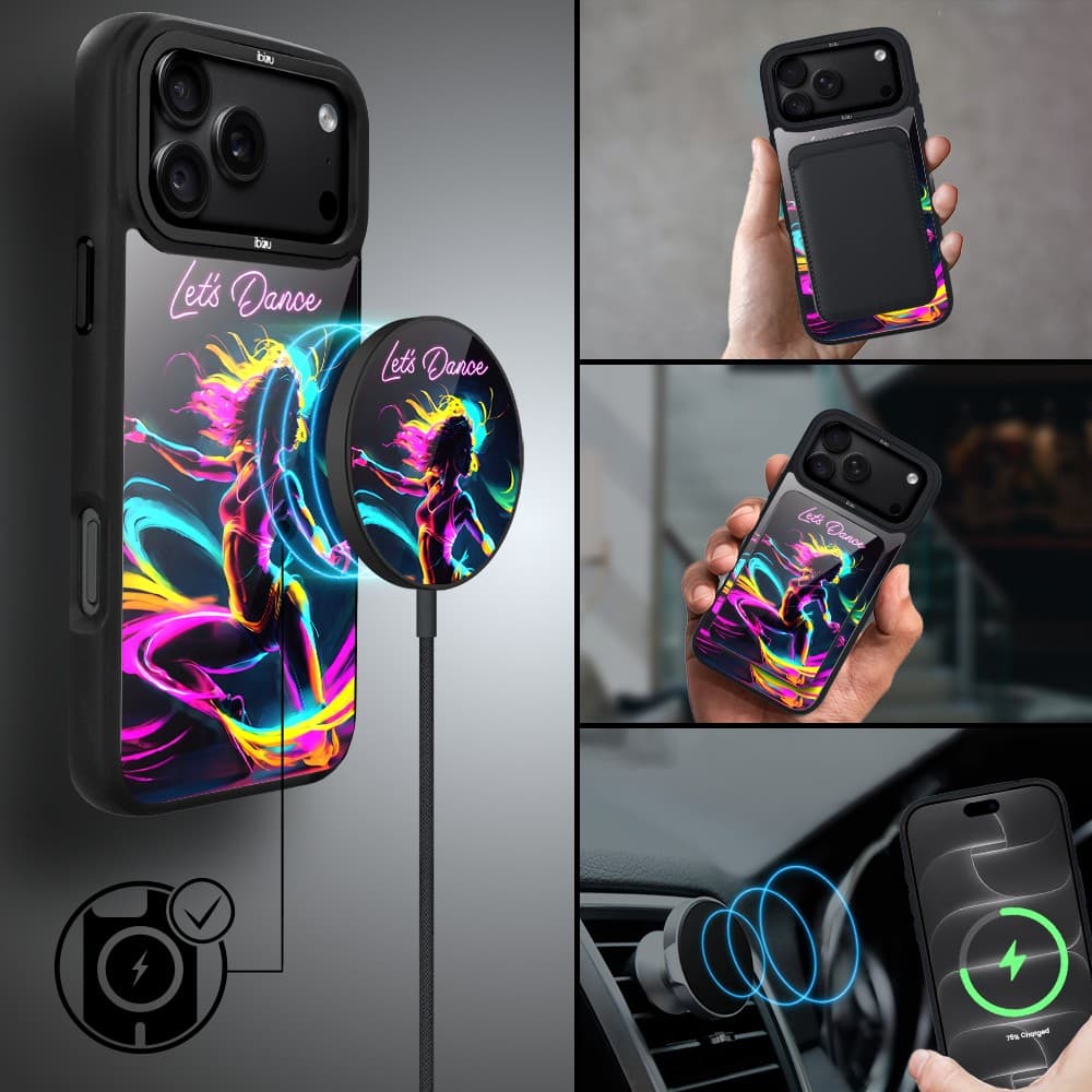 etui do iphone 18 pro ibizu dropguard matt z magsafe, #electromove, taneczny rytm