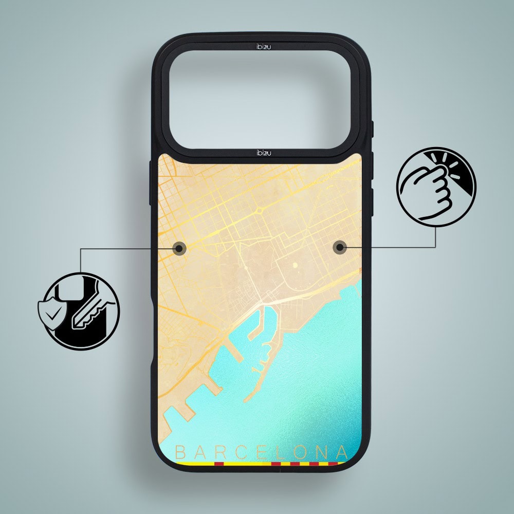 etui do iphone 18 pro ibizu dropguard matt z magsafe, mapy Świata, barcelona