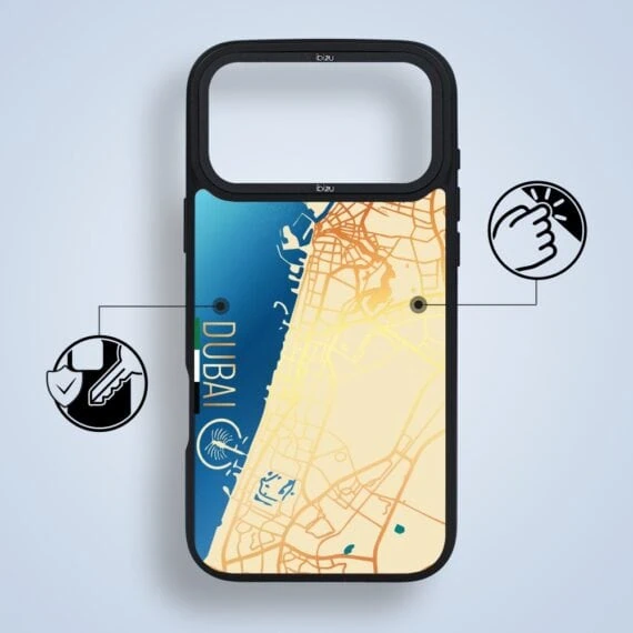 etui do iphone 18 pro ibizu dropguard matt z magsafe, mapy Świata, dubai