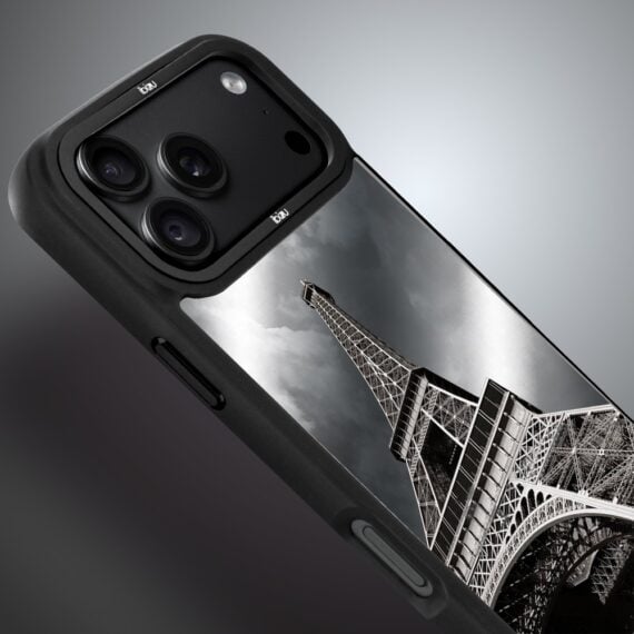 etui do iphone 18 pro ibizu dropguard matt z magsafe, noir city, wieża eiffla