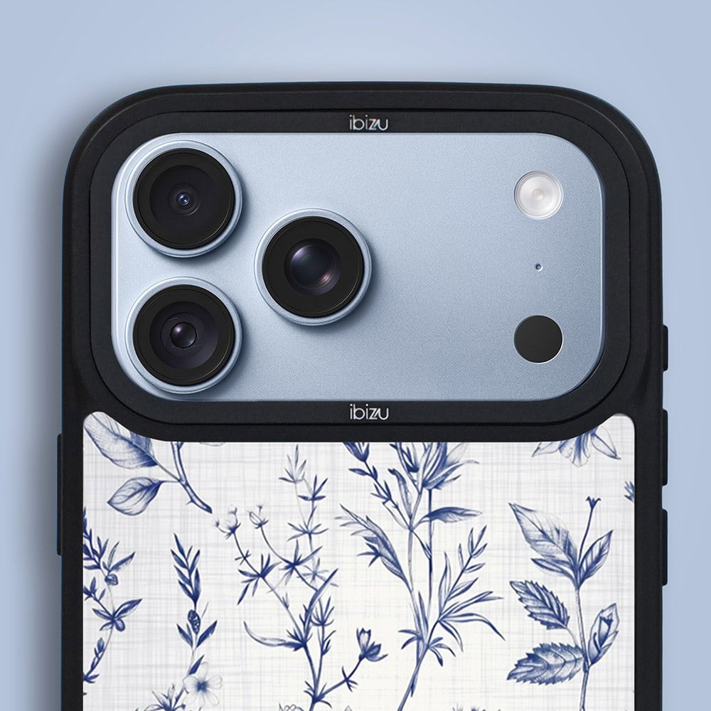 etui do iphone 18 pro ibizu dropguard matt z magsafe, pastel bloom, lazurowe szepty