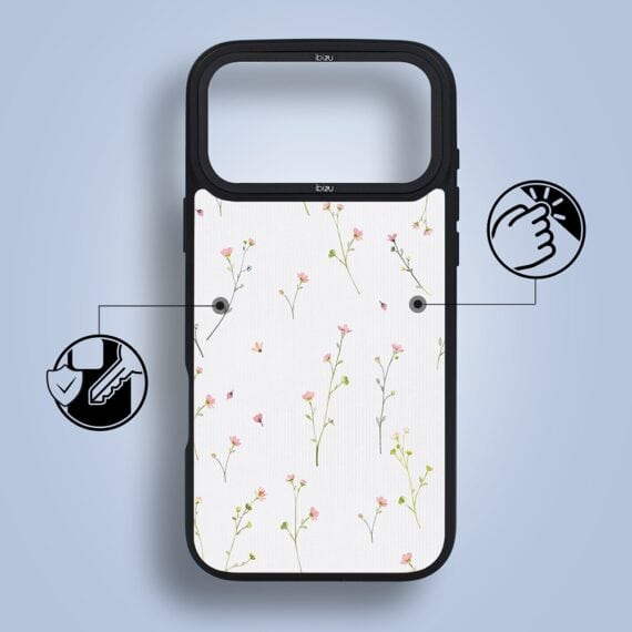 etui do iphone 18 pro ibizu dropguard matt z magsafe, pastel bloom, polna fantazja