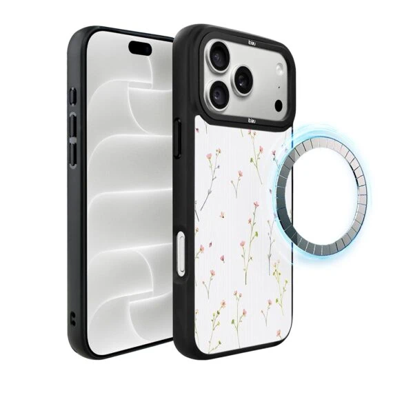 etui do iphone 18 pro ibizu dropguard matt z magsafe, pastel bloom, polna fantazja