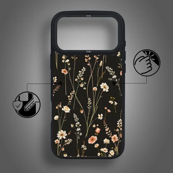 etui do iphone 18 pro ibizu dropguard matt z magsafe, pastel bloom, północny ogród