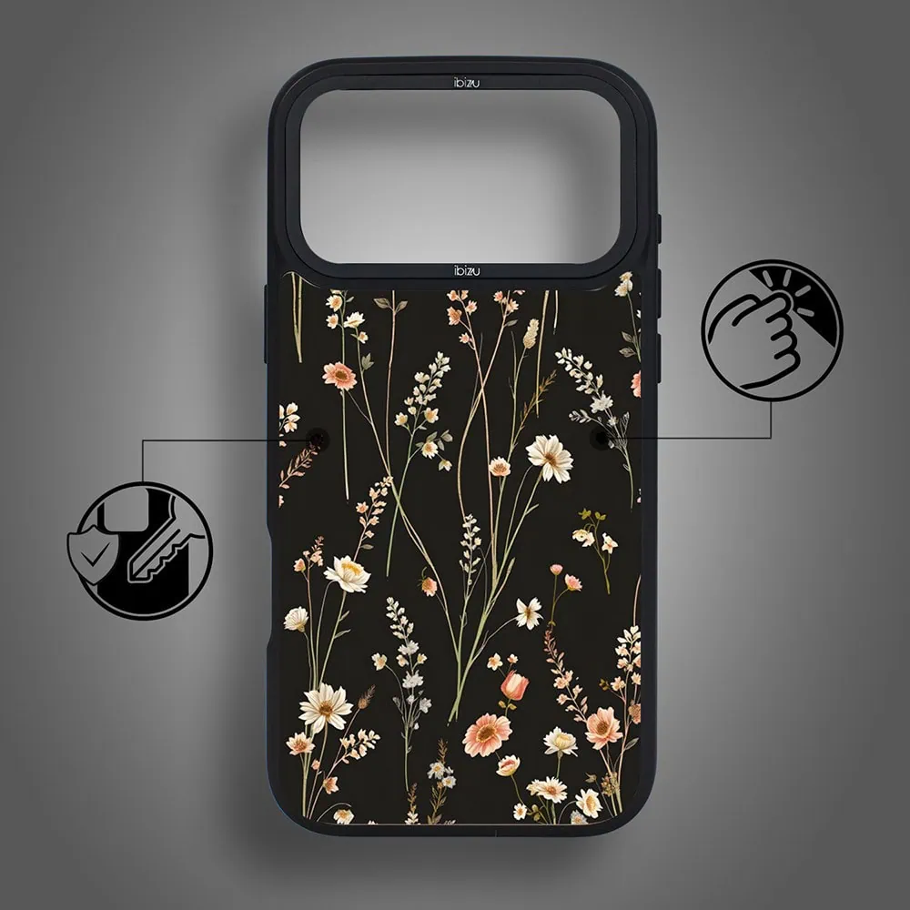 etui do iphone 18 pro ibizu dropguard matt z magsafe, pastel bloom, północny ogród