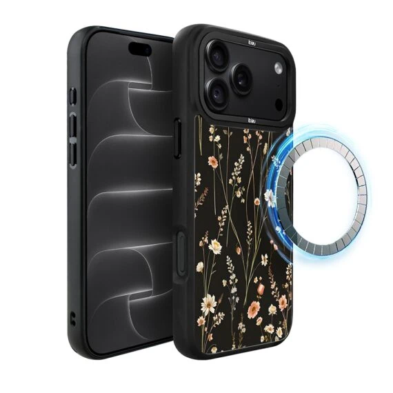 etui do iphone 18 pro ibizu dropguard matt z magsafe, pastel bloom, północny ogród