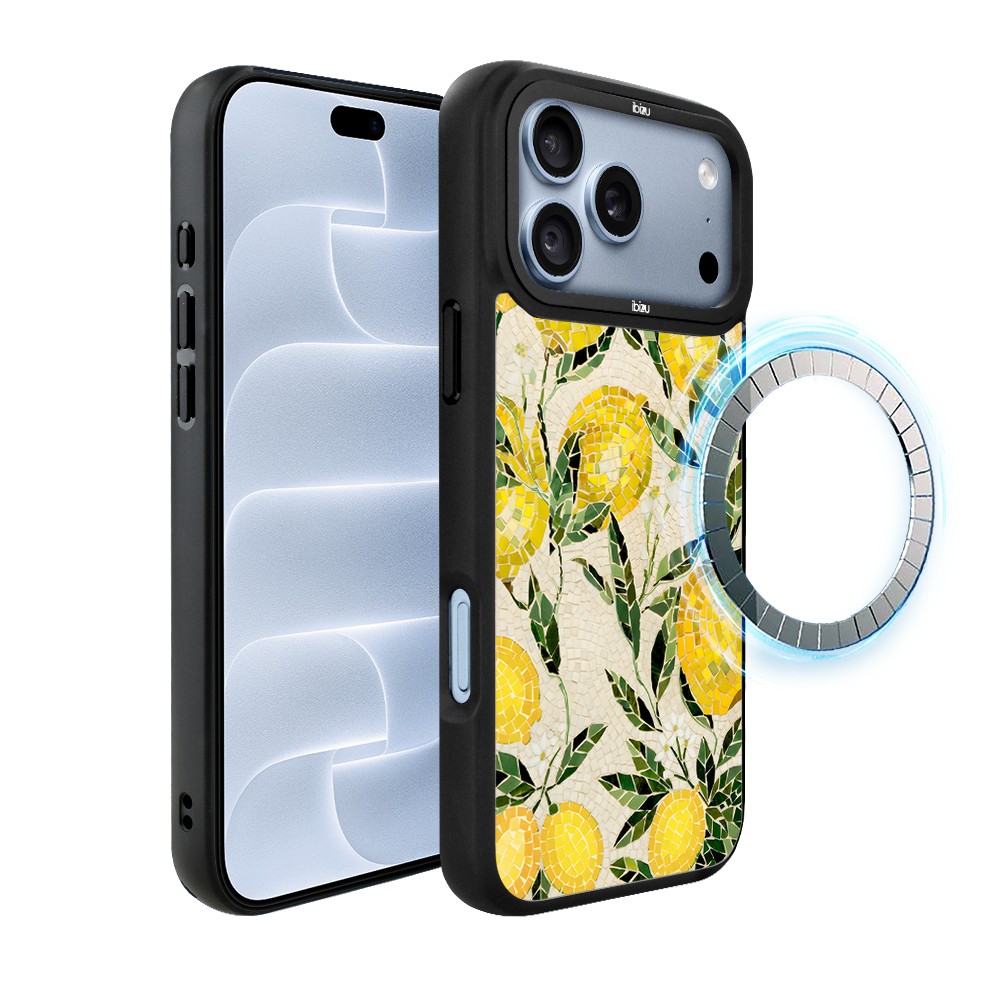 etui do iphone 18 pro ibizu dropguard matt z magsafe, riviera, modern classics, cytrynowe gaje