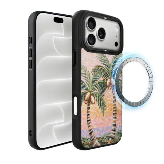 etui do iphone 18 pro ibizu dropguard matt z magsafe, riviera, modern classics, sycylijska palma